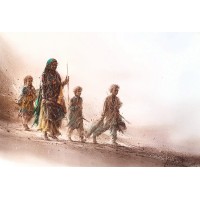 Ali Abbas,Gard Baad (Dusty wind),15 x 22 inch, Watercolor on Paper, Figurative Painting-AC-AAB-284